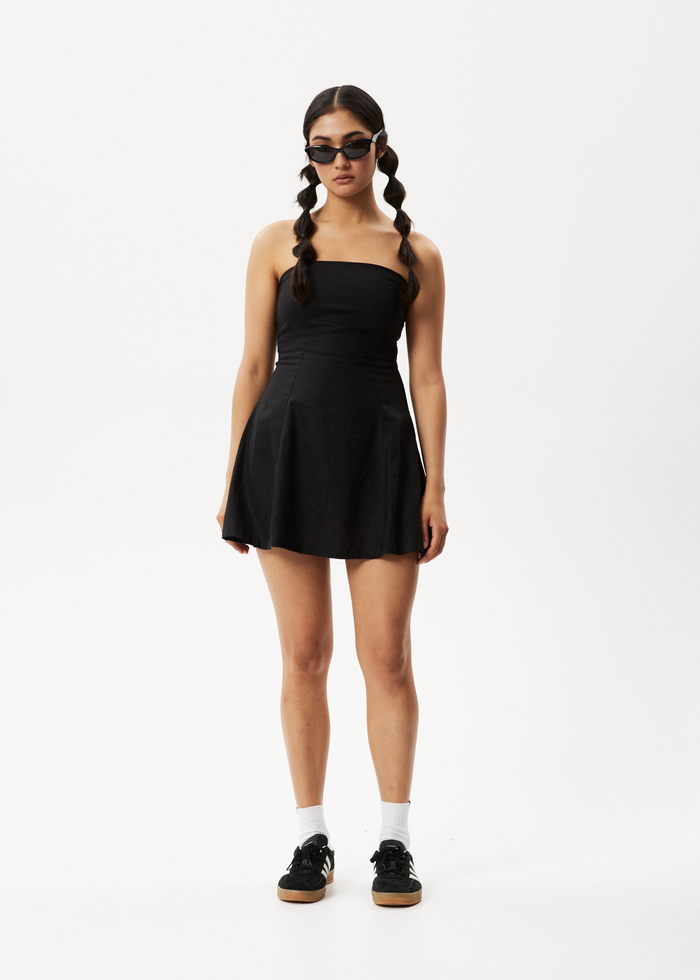 Afends Womens Lilo - Strapless Mini Dress - Black - Sustainable Clothing - Streetwear
