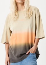 Afends Womens Polarised - Recycled Oversized T-Shirt - Cement - Afends womens polarised   recycled oversized t shirt   cement   sustainable clothing   streetwear