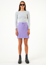 Afends Womens Lula - Hemp Knit Mini Skirt - Plum - Afends womens lula   hemp knit mini skirt   plum   sustainable clothing   streetwear