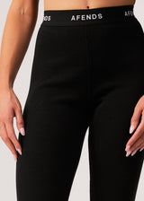 Afends Womens Pala - Recycled Ribbed Leggings - Black - Afends womens pala   recycled ribbed leggings   black   sustainable clothing   streetwear