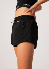 Afends Womens Pala - Recycled Spray Shorts - Black - Afends womens pala   recycled spray shorts   black   sustainable clothing   streetwear