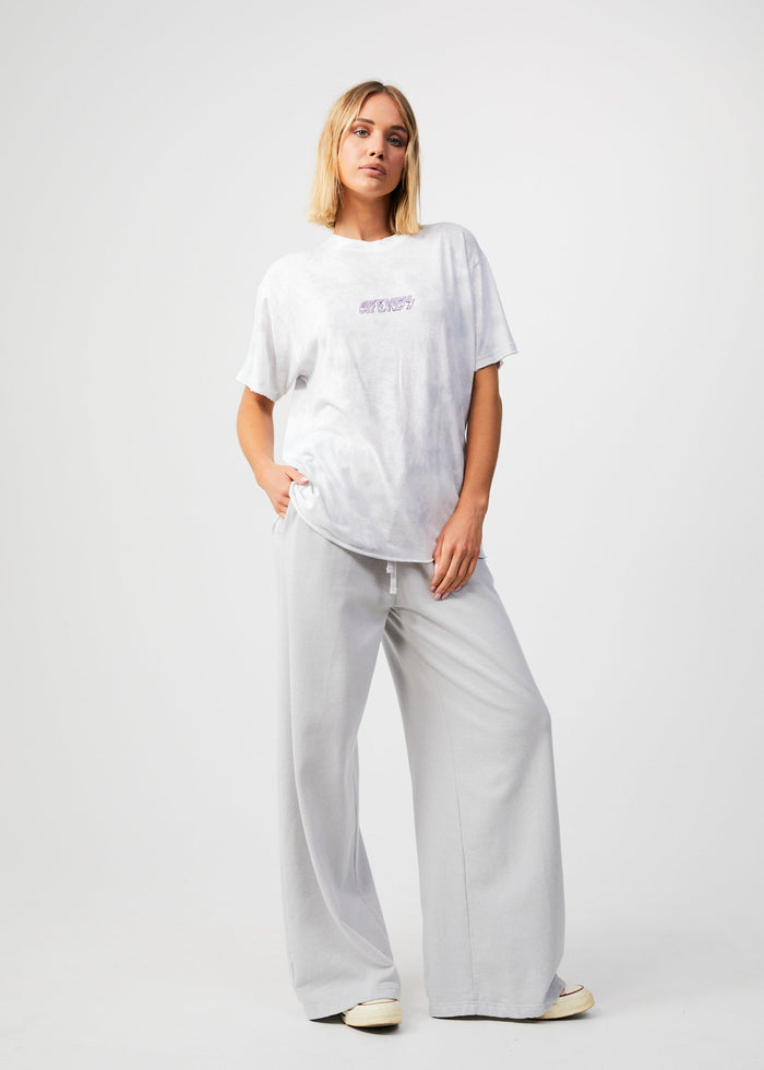 Afends Womens Pearla - Hemp Oversized T-Shirt - Smoke Wash - Sustainable Clothing - Streetwear