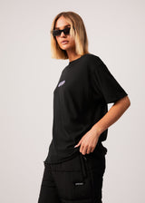 Afends Womens Pearly - Hemp Oversized T-Shirt - Black - Afends womens pearly   hemp oversized t shirt   black   sustainable clothing   streetwear