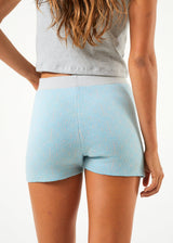 Afends Womens Samia - Recycled Knit Bike Shorts - Sky Blue - Afends womens samia   recycled knit bike shorts   sky blue   sustainable clothing   streetwear