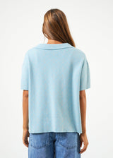 Afends Womens Samia - Recycled Knit Shirt - Sky Blue - Afends womens samia   recycled knit shirt   sky blue   sustainable clothing   streetwear