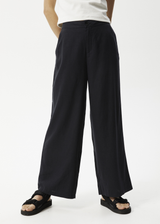 Afends Womens Sienna - Hemp Wide Leg Pants - Black - Afends womens sienna   hemp wide leg pants   black   sustainable clothing   streetwear