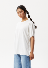 Afends Womens Slay - Hemp Oversized T-Shirt - White - Afends womens slay   hemp oversized t shirt   white   sustainable clothing   streetwear