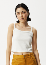 Afends Womens Taylor - Hemp Ribbed Singlet - Off White - Afends womens taylor   hemp ribbed singlet   off white   sustainable clothing   streetwear