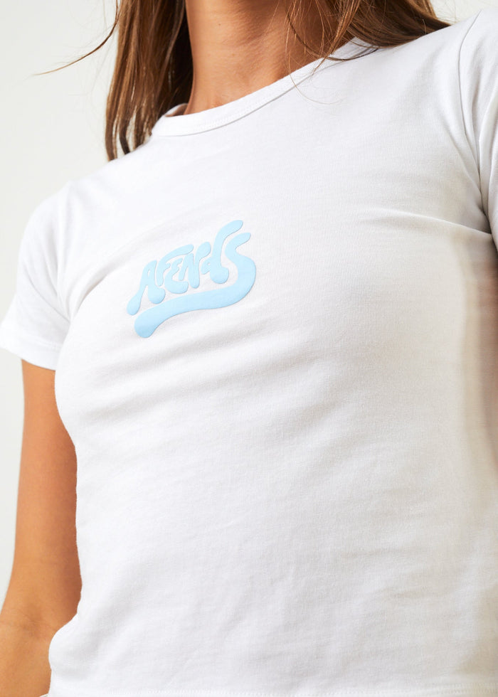 Afends Womens Toosie - Recycled Baby T-Shirt - White - Sustainable Clothing - Streetwear