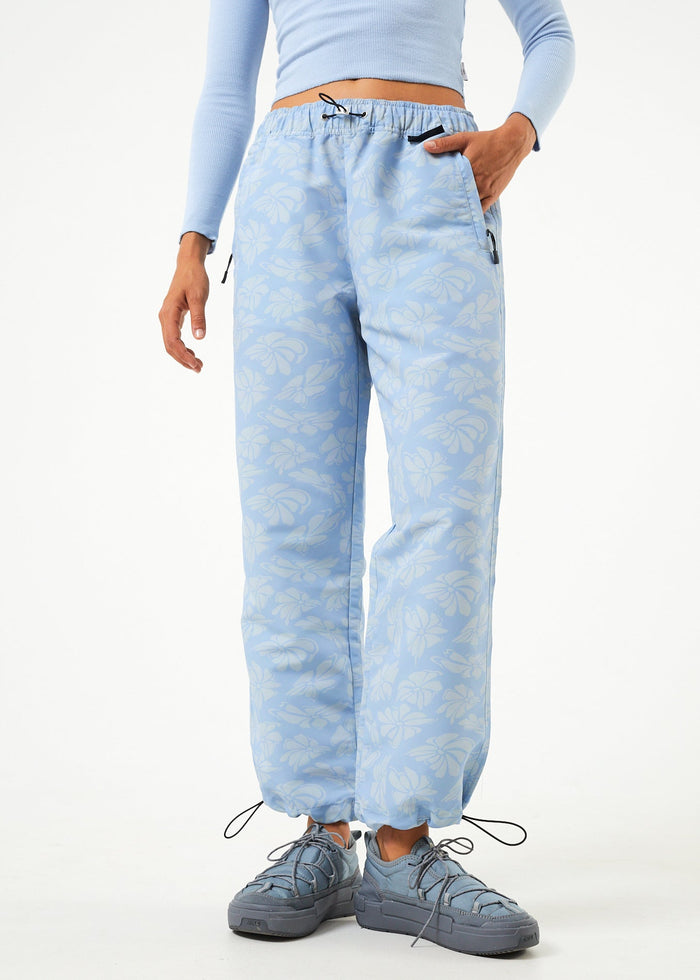 Afends Womens Underworld - Recycled Spray Pants - Powder Blue - Sustainable Clothing - Streetwear