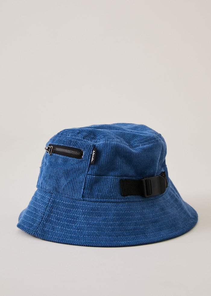 Afends Unisex Anderson - Hemp Corduroy Bucket Hat - Cobalt - Sustainable Clothing - Streetwear