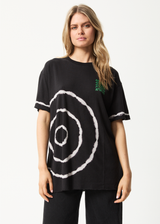 Afends Unisex Spiral - Unisex Hemp Boxy T-Shirt - Black - Afends unisex spiral   unisex hemp boxy t shirt   black   sustainable clothing   streetwear