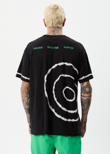 Afends Unisex Spiral - Unisex Hemp Boxy T-Shirt - Black - Afends unisex spiral   unisex hemp boxy t shirt   black   sustainable clothing   streetwear