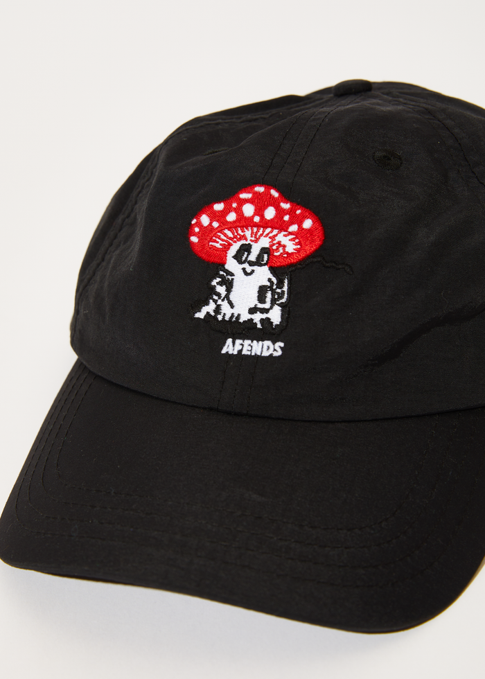 Afends Unisex Mushroom - Recycled Baseball Cap - Black - Sustainable Clothing - Streetwear