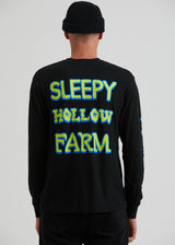 Afends Unisex Sleepy Hollow - Unisex Hemp Long Sleeve Graphic T-Shirt - Black - Afends unisex sleepy hollow   unisex hemp long sleeve graphic t shirt   black   sustainable clothing   streetwear