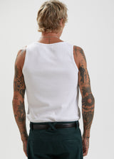 Afends Mens Foundation - Hemp Rib Singlet - White - Afends mens foundation   hemp rib singlet   white   sustainable clothing   streetwear