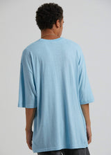 Afends Mens Daxon - Hemp Oversized T-Shirt - Sky Blue - Afends mens daxon   hemp oversized t shirt   sky blue   sustainable clothing   streetwear