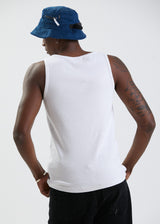 Afends Mens Foundation - Hemp Ribbed Singlet - White - Afends mens foundation   hemp ribbed singlet   white   sustainable clothing   streetwear