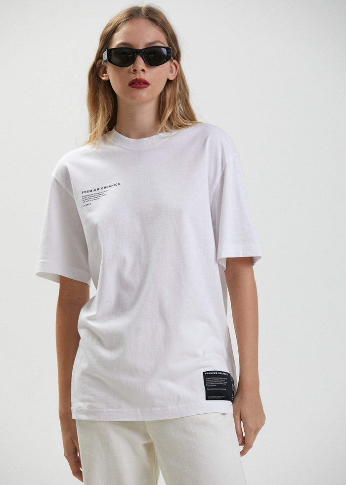 Afends Mens Reynolds - Unisex Organic Retro T-Shirt - White - Sustainable Clothing - Streetwear