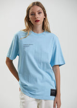 Afends Mens Reynolds - Unisex Organic Retro T-Shirt - Sky Blue - Afends mens reynolds   unisex organic retro t shirt   sky blue   sustainable clothing   streetwear