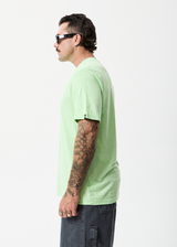 Afends Mens Classic - Hemp Retro T-Shirt - Lime Green - Afends mens classic   hemp retro t shirt   lime green   sustainable clothing   streetwear