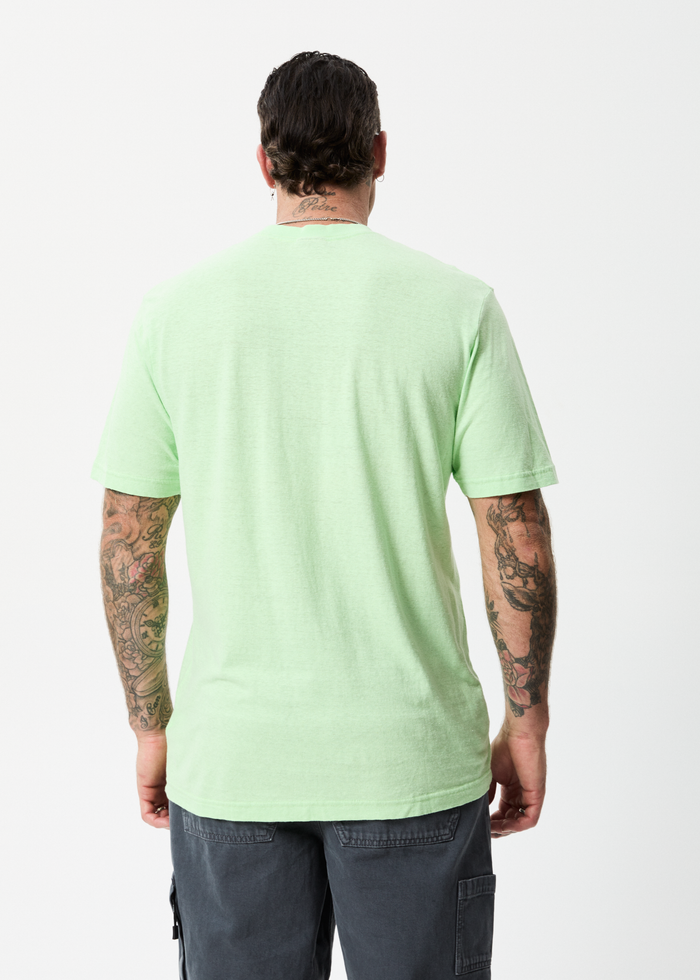 Afends Mens Classic - Hemp Retro T-Shirt - Lime Green - Sustainable Clothing - Streetwear