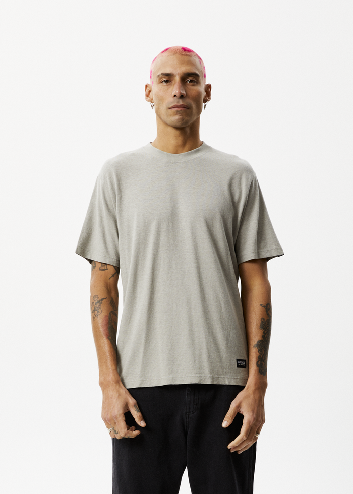 Afends Mens Classic - Hemp Retro T-Shirt - Olive - Sustainable Clothing - Streetwear
