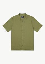 Afends Mens Daily - Hemp Cuban Short Sleeve Shirt - Military - Afends mens daily   hemp cuban short sleeve shirt   military   sustainable clothing   streetwear