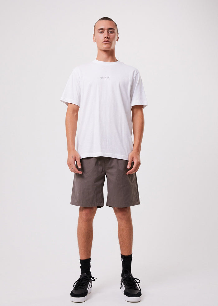 Afends Mens Ninety Twos - Recycled Fixed Waist Shorts - Beechwood - Sustainable Clothing - Streetwear