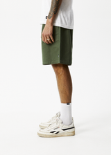 Afends Mens Ninety Eights - Recycled Baggy Elastic Waist Shorts - Cypress - Afends mens ninety eights   recycled baggy elastic waist shorts   cypress   sustainable clothing   streetwear