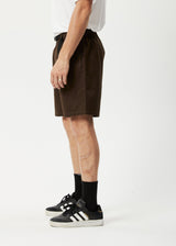 Afends Mens Cabal - Hemp Elastic Waist Shorts - Coffee - Afends mens cabal   hemp elastic waist shorts   coffee   sustainable clothing   streetwear