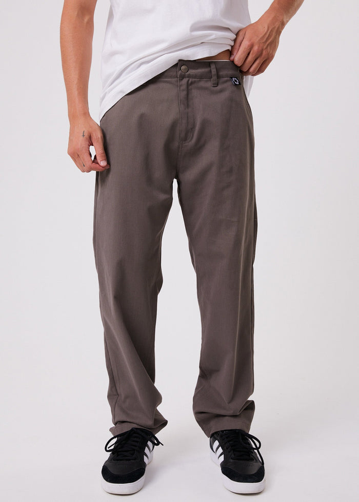Afends Mens Ninety Twos - Recycled Relaxed Chino Pants - Beechwood - Sustainable Clothing - Streetwear