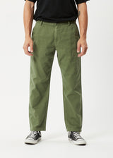 Afends Mens Ninety Twos - Recycled Twill Relaxed Pants - Cypress - Afends mens ninety twos   recycled twill relaxed pants   cypress   sustainable clothing   streetwear