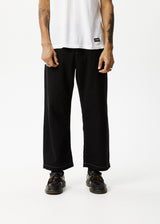 Afends Mens Pablo - Recycled Baggy Pants - Black - Afends mens pablo   recycled baggy pants   black   sustainable clothing   streetwear