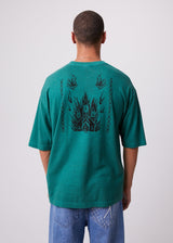 Afends Mens Actual Pain - Hemp Oversized Graphic T-Shirt - Emerald - Afends mens actual pain   hemp oversized graphic t shirt   emerald   sustainable clothing   streetwear
