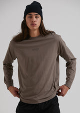 Afends Mens Credits - Recycled Long Sleeve T-Shirt - Beechwood - Https://player.vimeo.com/external/664078122.hd.mp4?s=3d9620810658267be81661b797acf6a3610feca3&profile_id=175