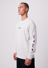 Afends Mens Mushy - Recycled Long Sleeve Graphic T-Shirt - Off White - Afends mens mushy   recycled long sleeve graphic t shirt   off white   sustainable clothing   streetwear