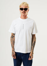 Afends Mens Machine - Recycled Retro T-Shirt - White - Afends mens machine   recycled retro t shirt   white   sustainable clothing   streetwear