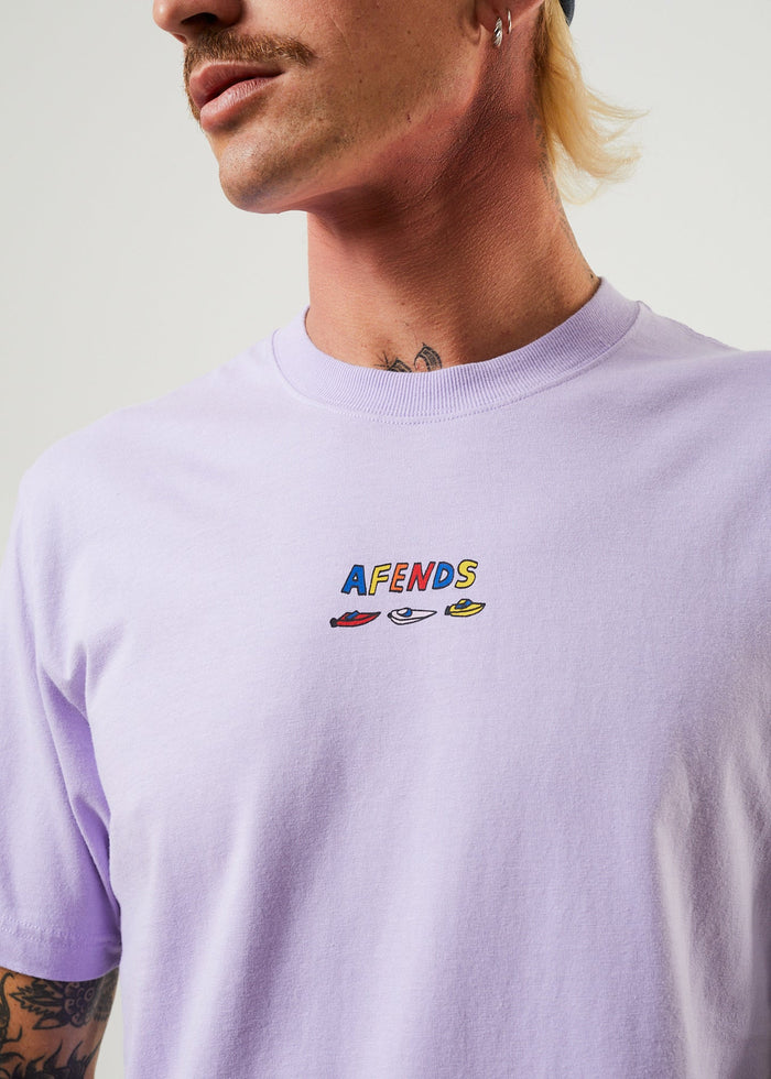 Afends Mens Wahzoo - Recycled Retro T-Shirt - Tulip - Sustainable Clothing - Streetwear