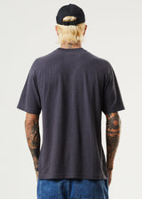 Afends Mens Overlay - Hemp Retro T-Shirt - Charcoal - Afends mens overlay   hemp retro t shirt   charcoal   sustainable clothing   streetwear