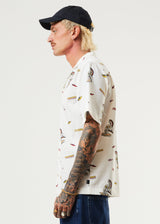 Afends Mens Fendsa - Recycled Cuban Short Sleeve Shirt - White - Afends mens fendsa   recycled cuban short sleeve shirt   white   sustainable clothing   streetwear
