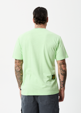Afends Mens Drip - Hemp Retro T-Shirt - Lime Green - Afends mens drip   hemp retro t shirt   lime green   sustainable clothing   streetwear