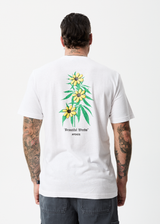 Afends Mens Beautiful Weeds - Hemp Retro Graphic T-Shirt - White - Afends mens beautiful weeds   hemp retro graphic t shirt   white   sustainable clothing   streetwear