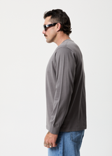 Afends Mens Luxury - Recycled Long Sleeve T-Shirt - Steel - Afends mens luxury   recycled long sleeve t shirt   steel   sustainable clothing   streetwear