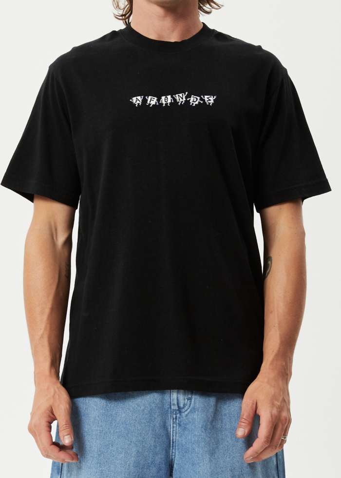 Afends Mens Microdosed - Hemp Retro T-Shirt - Black - Sustainable Clothing - Streetwear