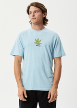 Afends Mens Coasting - Hemp Retro Graphic T-Shirt - Sky Blue - Afends mens coasting   hemp retro graphic t shirt   sky blue   sustainable clothing   streetwear