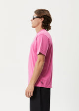 Afends Mens Flowers - Recycled Oversized T-Shirt - Bubblegum - Afends mens flowers   recycled oversized t shirt   bubblegum   sustainable clothing   streetwear