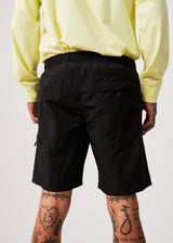 Afends Mens Utility - Elastic Waist Shorts - Black - Afends mens utility   elastic waist shorts   black   sustainable clothing   streetwear