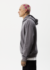 Afends Mens Question Everything - Recycled Hoodie - Gunmetal - Afends mens question everything   recycled hoodie   gunmetal   sustainable clothing   streetwear