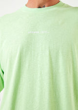 Afends Mens Horizon - Hemp Retro T-Shirt - Lime Green - Afends mens horizon   hemp retro t shirt   lime green   sustainable clothing   streetwear